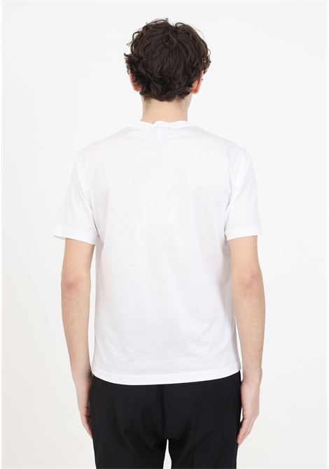 White men's t-shirt with logo sewn on the back IM BRIAN | TS2908002